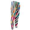 Colorful Zebra Pattern Print Men's Compression Pants