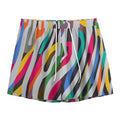 Colorful Zebra Pattern Print Mesh Shorts