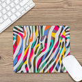Colorful Zebra Pattern Print Mouse Pad