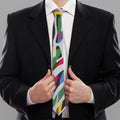 Colorful Zebra Pattern Print Necktie