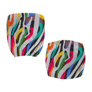 Colorful Zebra Pattern Print Office Chair Cover