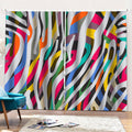 Colorful Zebra Pattern Print Pencil Pleat Curtains