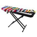 Colorful Zebra Pattern Print Piano Keyboard Cover