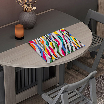 Colorful Zebra Pattern Print Placemat