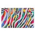 Colorful Zebra Pattern Print Polyester Doormat