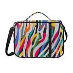 Colorful Zebra Pattern Print Shoulder Strap Bible Bag