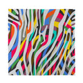 Colorful Zebra Pattern Print Silk Bandana