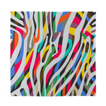 Colorful Zebra Pattern Print Silk Bandana