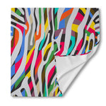 Colorful Zebra Pattern Print Silk Bandana
