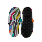 Colorful Zebra Pattern Print Slippers