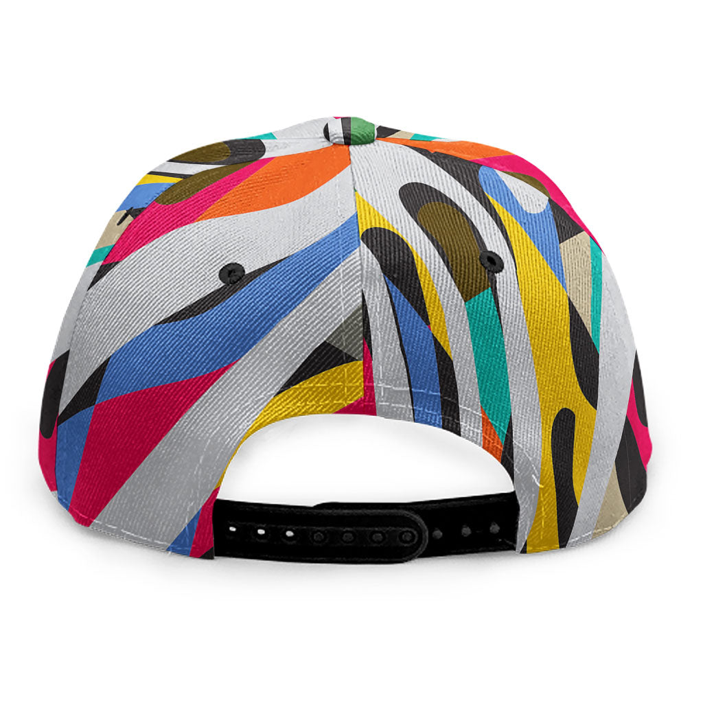 Colorful Zebra Pattern Print Snapback Cap