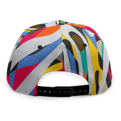 Colorful Zebra Pattern Print Snapback Cap