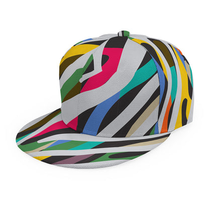 Colorful Zebra Pattern Print Snapback Cap