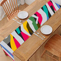 Colorful Zebra Pattern Print Table Runner
