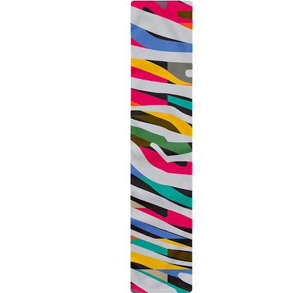 Colorful Zebra Pattern Print Table Runner