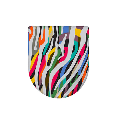 Colorful Zebra Pattern Print Toilet Lid Cover