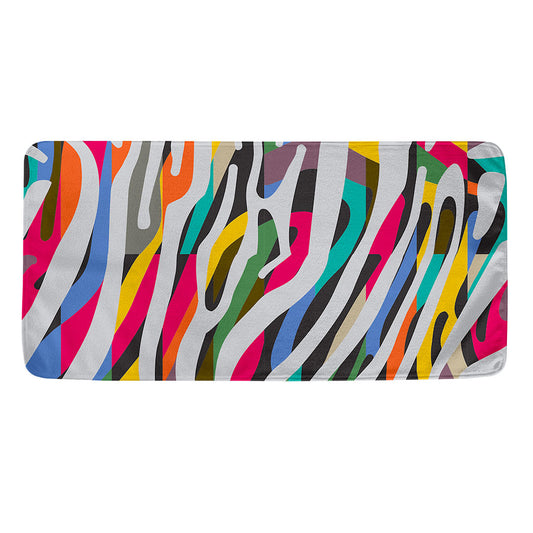 Colorful Zebra Pattern Print Towel