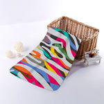 Colorful Zebra Pattern Print Towel