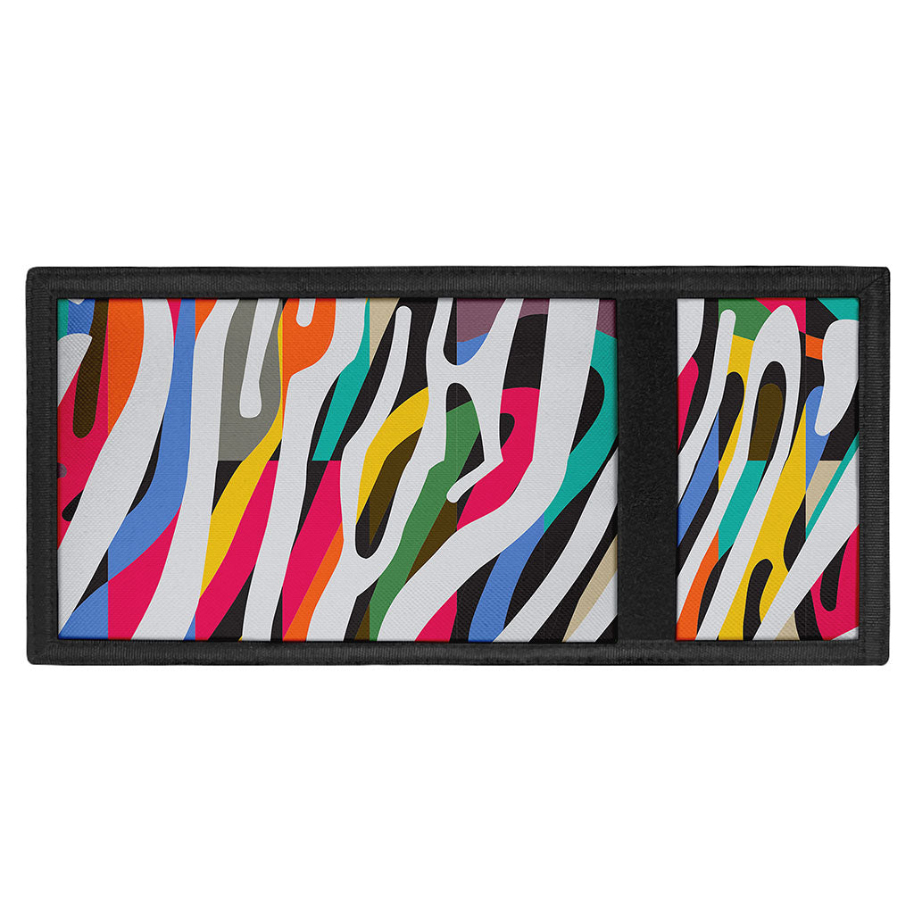 Colorful Zebra Pattern Print Trifold Wallet