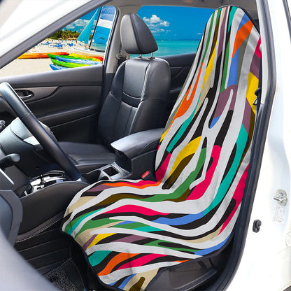 Colorful Zebra Pattern Print Waterproof Car Seat Cover