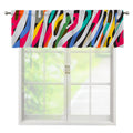Colorful Zebra Pattern Print Window Valance