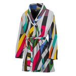 Colorful Zebra Pattern Print Women's Bathrobe