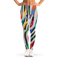 Colorful Zebra Pattern Print Women's Leggings