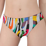 Colorful Zebra Pattern Print Women's Panties