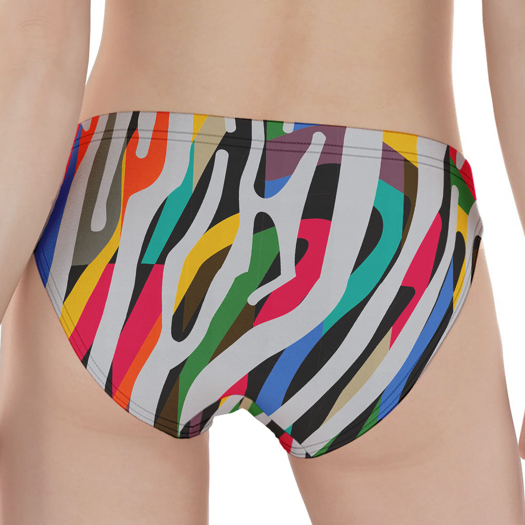 Colorful Zebra Pattern Print Women's Panties