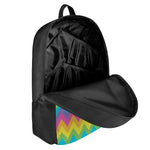Colorful Zigzag Pattern Print 17 Inch Backpack