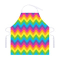 Colorful Zigzag Pattern Print Adjustable Apron