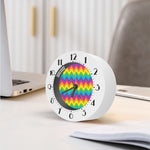 Colorful Zigzag Pattern Print Alarm Clock