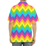 Colorful Zigzag Pattern Print Aloha Shirt