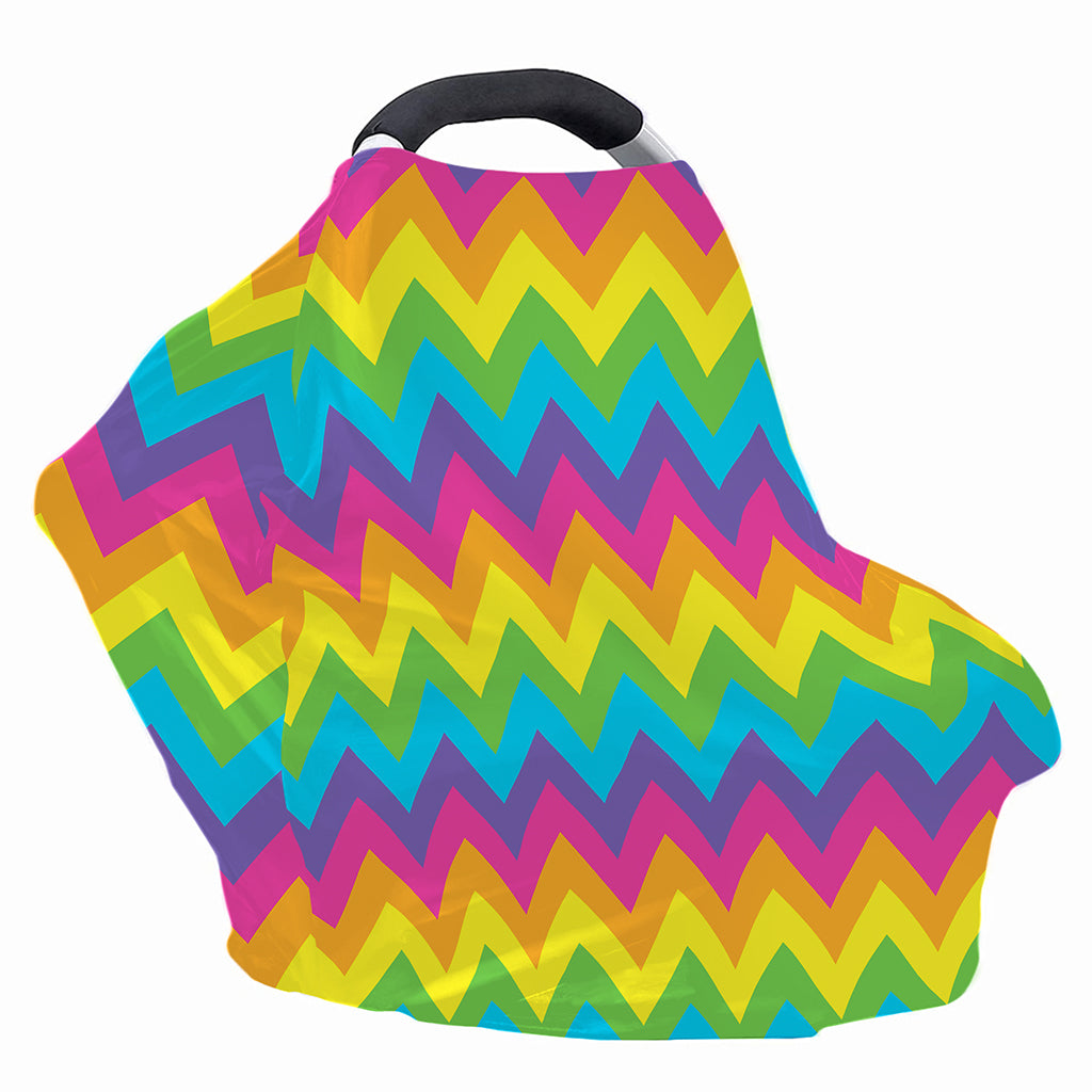 Colorful Zigzag Pattern Print Baby Seat Cover