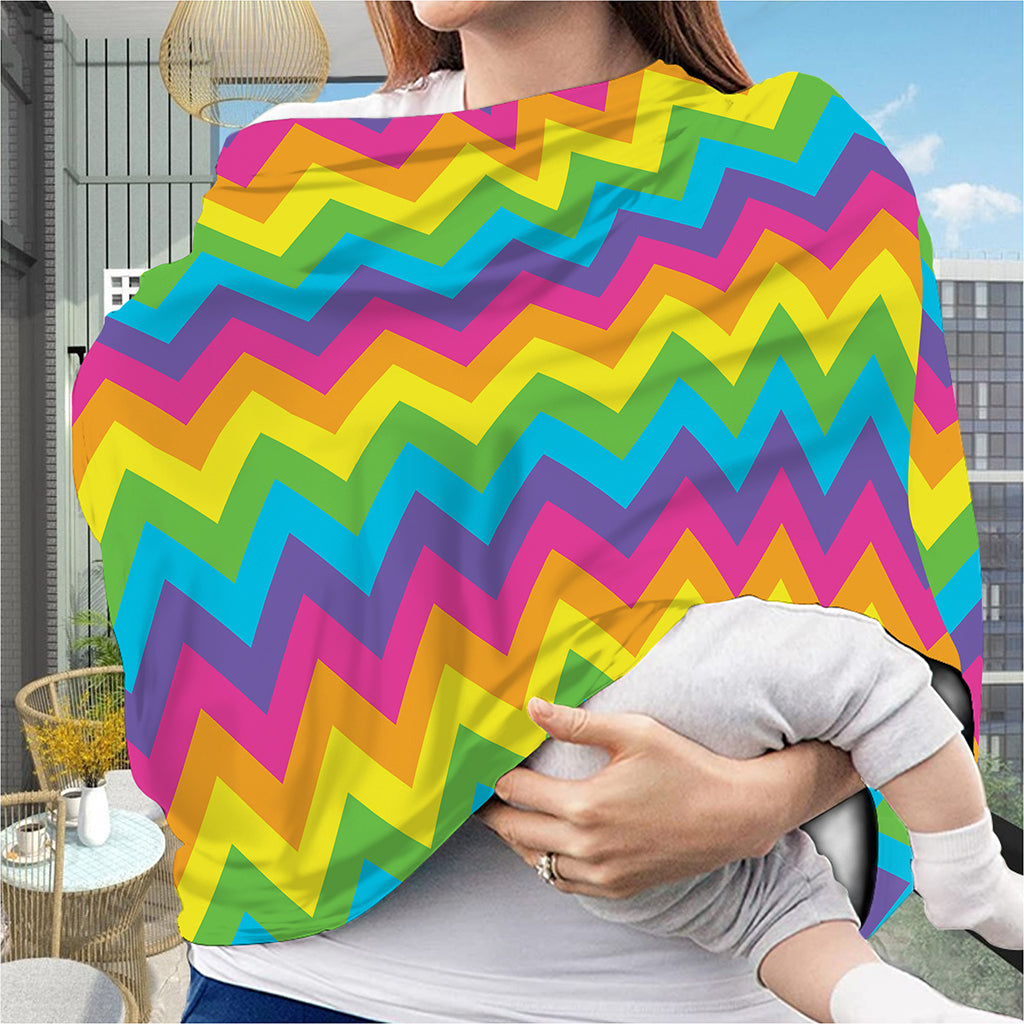Colorful Zigzag Pattern Print Baby Seat Cover