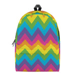 Colorful Zigzag Pattern Print Backpack