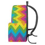 Colorful Zigzag Pattern Print Backpack