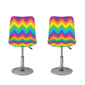 Colorful Zigzag Pattern Print Bar Stool Covers