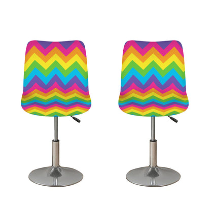 Colorful Zigzag Pattern Print Bar Stool Covers