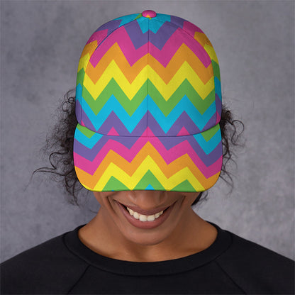 Colorful Zigzag Pattern Print Baseball Cap