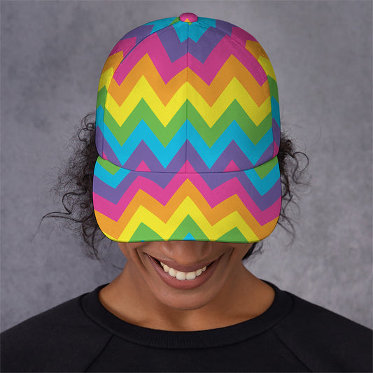 Colorful Zigzag Pattern Print Baseball Cap
