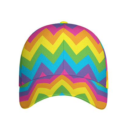 Colorful Zigzag Pattern Print Baseball Cap