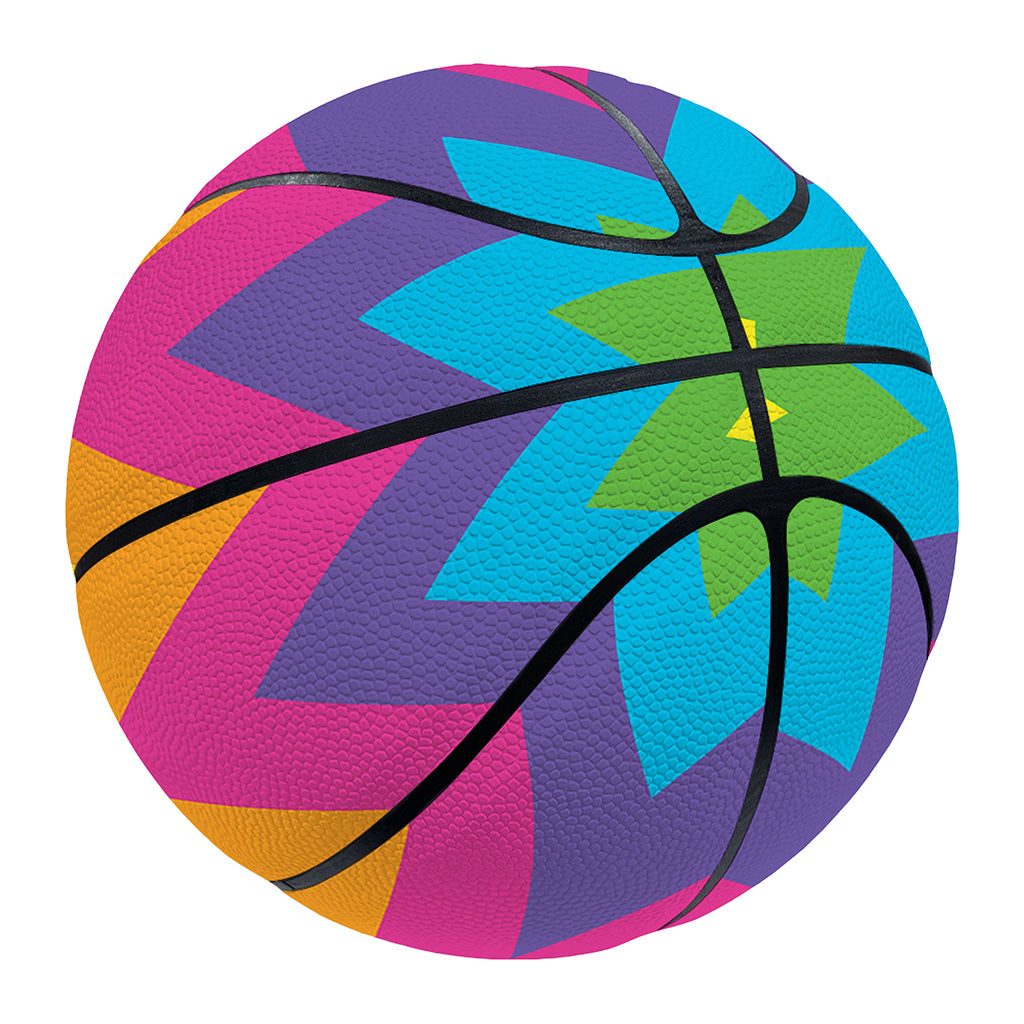 Colorful Zigzag Pattern Print Basketball
