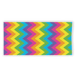 Colorful Zigzag Pattern Print Beach Towel