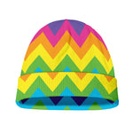 Colorful Zigzag Pattern Print Beanie