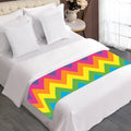 Colorful Zigzag Pattern Print Bed Runner