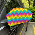 Colorful Zigzag Pattern Print Car Side Mirror Covers