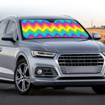 Colorful Zigzag Pattern Print Car Windshield Sun Shade