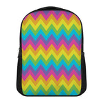 Colorful Zigzag Pattern Print Casual Backpack