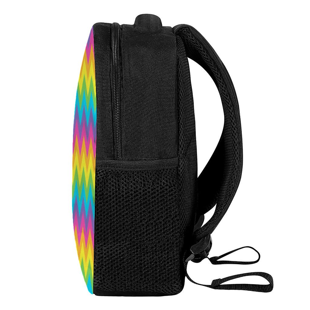 Colorful Zigzag Pattern Print Casual Backpack